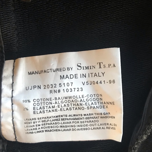 Simin T s.p.a. (Armani) black Jacket with white trim, front zip pockets XXL - Picture 9 of 16